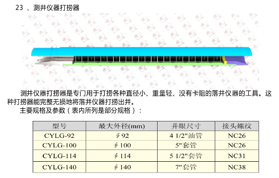 測井儀器打撈器